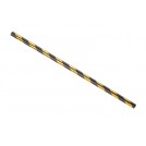 Black and gold paper straw single